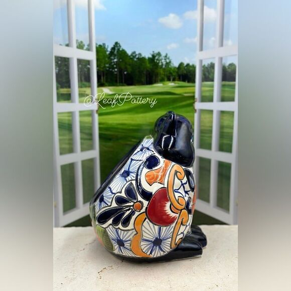 Meow Pablo Talavera Handmade Multi Colored Ceramic Planter Pot - Picture 4 of 8